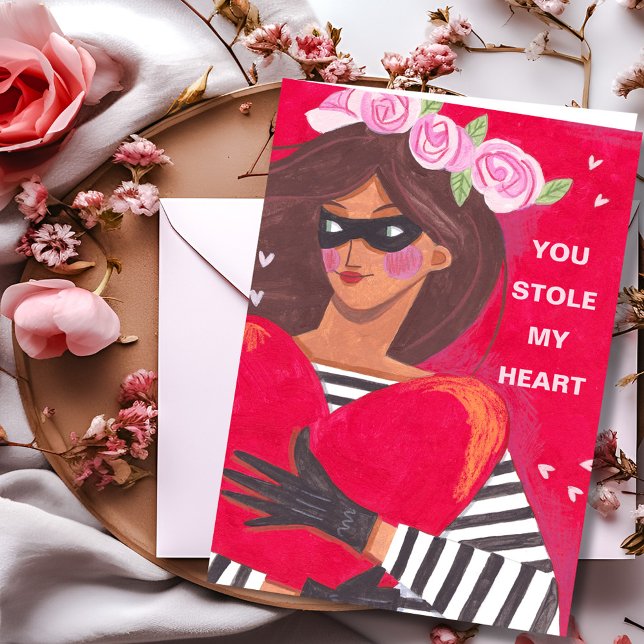You Stole My Heart Valentine's Day Greeting Card (You Stole My Heart Valentine's Day Greeting Card)