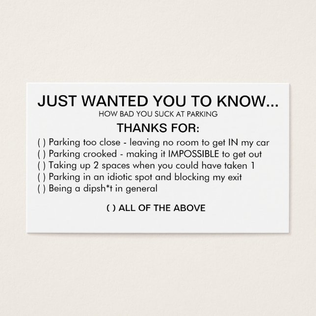 YOU SUCK AT PARKING (Front)