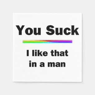 You Suck Napkin