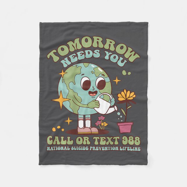 You Suicide Awareness Mental Health S  Fleece Blanket (Front)