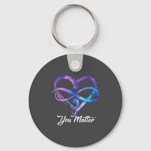 You Suicide Prevention Awareness Heart Men Women Key Ring