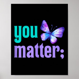 You Suicide Prevention Awareness Mental Health Tan Poster