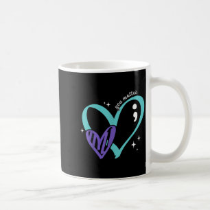 You Suicide Prevention Awareness Teal & Purple Coffee Mug