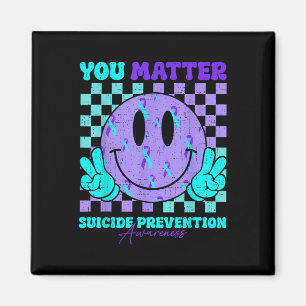 You Suicide Prevention Awareness Teal & Purple Magnet