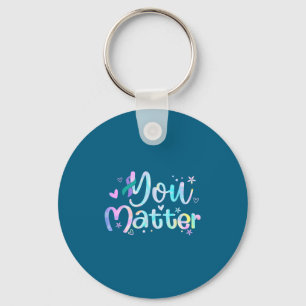 You Suicide Prevention Awareness Teal Purple Ribbo Key Ring