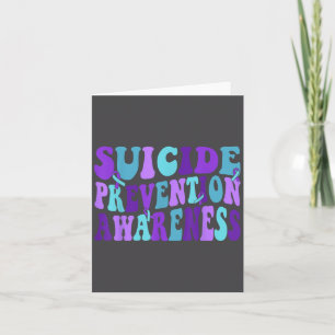 You Suicide Prevention Teal Purple Awareness Ribbo Card