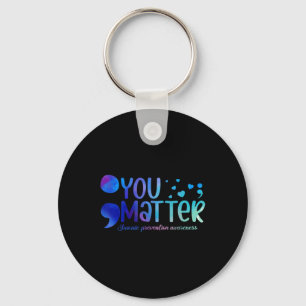 You Suicide Prevention Teal Purple Awareness Ribbo Key Ring