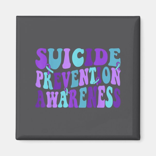You Suicide Prevention Teal Purple Awareness Ribbo Magnet (Front)