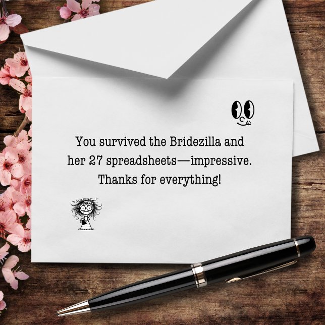 You Survived The Bridezilla Thank You Card (For the wedding pros who handled every spreadsheet, revision, and surprise.)