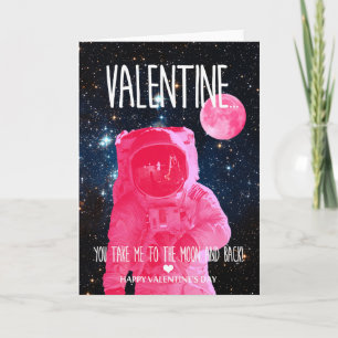 You take me to moon and back Valentine's Day Holiday Card