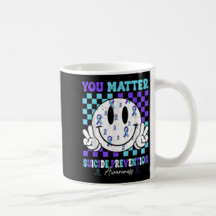 You Teal Purple Ribbon Suicide Prevention Awarenes Coffee Mug