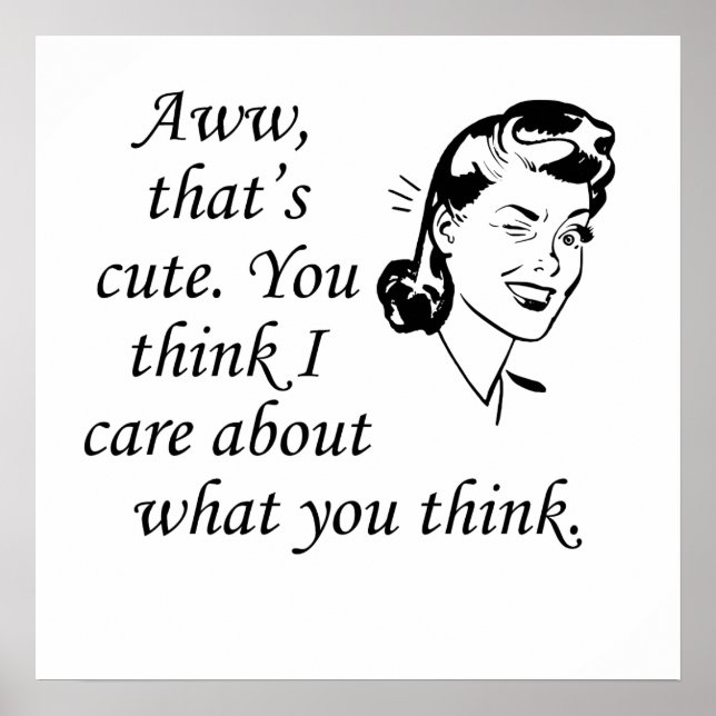 You Think I Care Poster (Front)