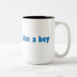 You Throw Like A Boy Two-Tone Coffee Mug