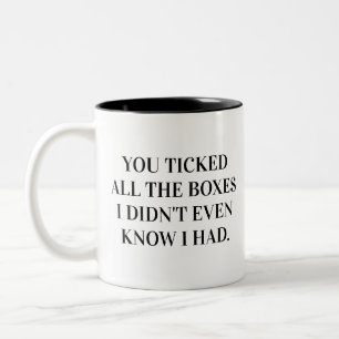You Tick All The Boxes Husband Two-Tone Coffee Mug