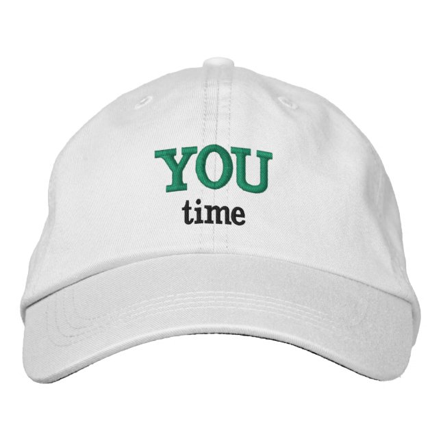 YOU time Cust. Text Embroidered Hat (Front)