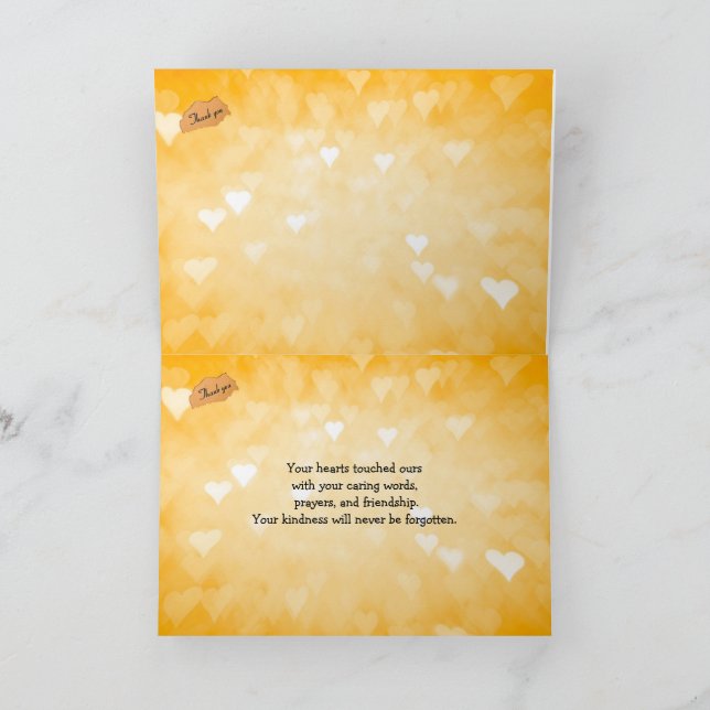 You Touched Our Heart, Folded Thank You Card (Inside)