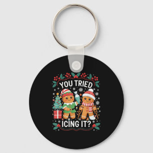 You Tried Icing It_ Gingerbread Christmas Design  Key Ring