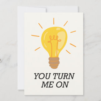YOU TURN ME ON FUNNY NAUGHTY VALENTINES DAY   HOLIDAY CARD