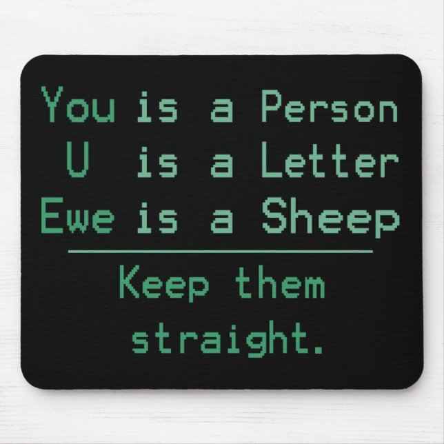 YOU U EWE MOUSE PAD (Front)