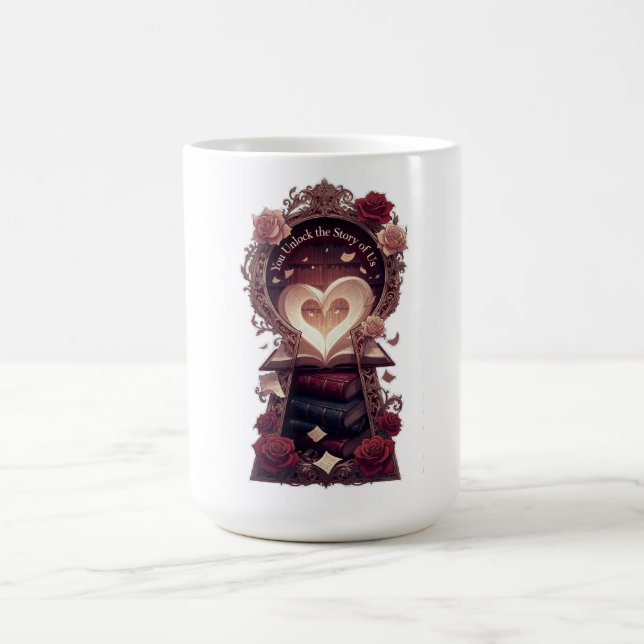 You Unlock the Story of Us Library Gifts T-Shirt Coffee Mug (Center)