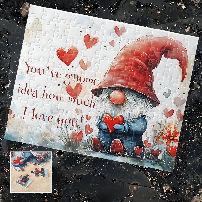 "You’ve Gnome Idea How Much I Love You" Valentine Jigsaw Puzzle (Creator Uploaded)