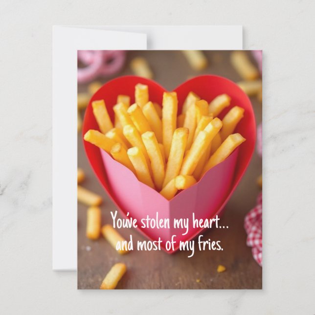 You’ve Stolen My Heart… and Most of My Fries Holiday Card (Front)