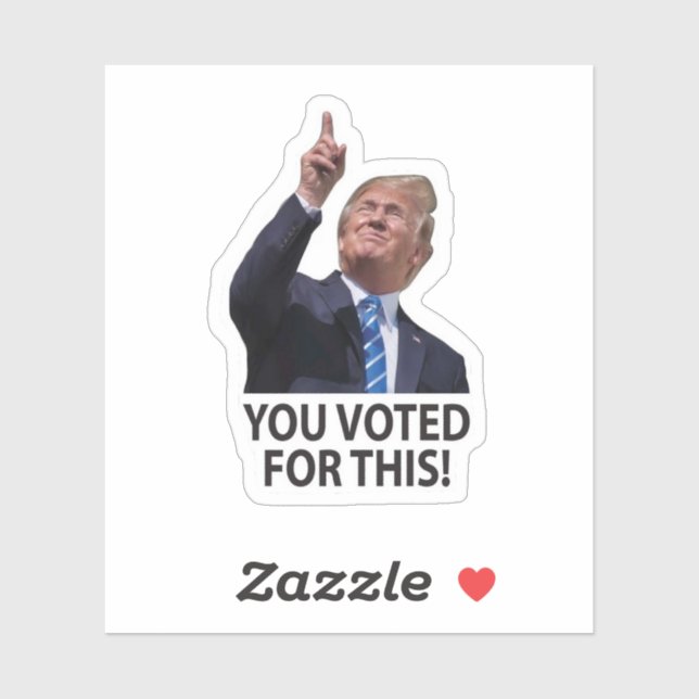 You Voted For This Trump Maga sticker (Sheet)