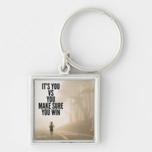 YOU vs YOU - Women's Workout Motivational Key Ring