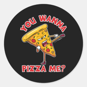 You Wanna Pizza Me Ninja Karate Sahbumnim Judo Mma Classic Round Sticker