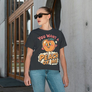 You Want a Peach of Me – Funny Peach Pun  Tri-Blend Shirt