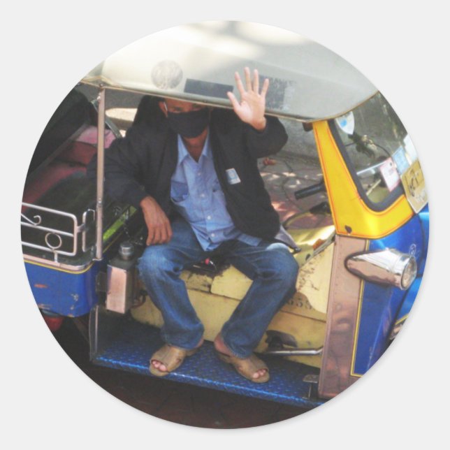 You want TAXI TUK-TUK? Classic Round Sticker (Front)