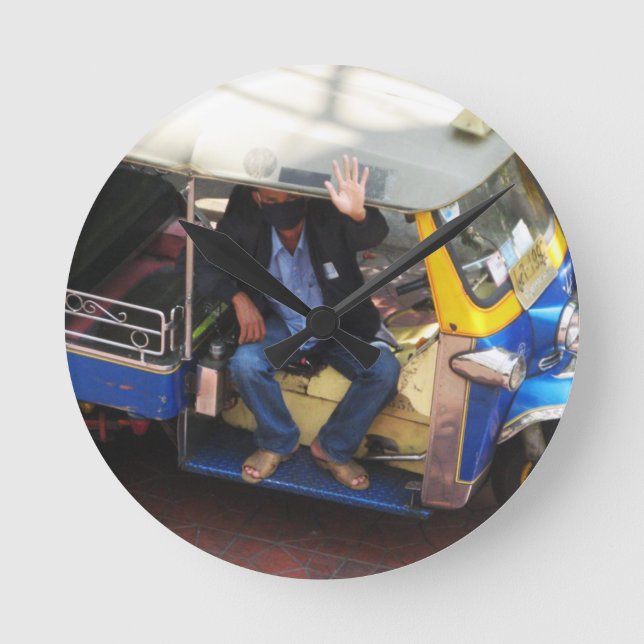 You want TAXI TUK-TUK? Round Clock (Front)