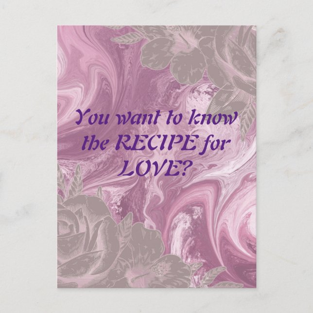 You Want to Know the Recipe  LOVE Marble Postcard (Front)