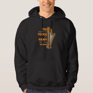You Want To Touch My Harp Konghou Pedal Harp Harp  Hoodie