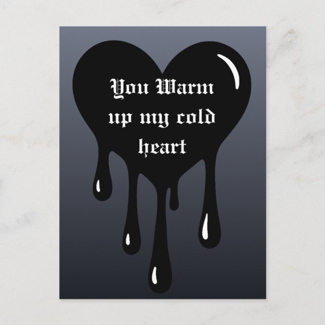 You Warm Up My Cold Dead Heart Postcard (Front)