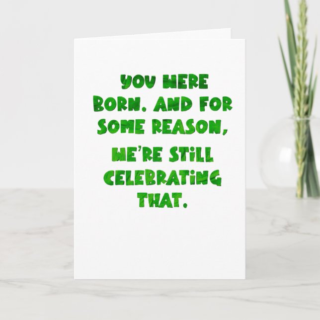 You were born, blank card  (Front)