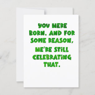 You were born, postcard