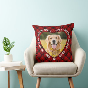 You Were My Favorite Hello Pet Memorial Photo Xmas Cushion
