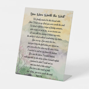 You Were Worth the Wait Pedestal Sign/Love/Gift Sign