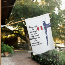 You will be blessed in the city...Outdoor Flag