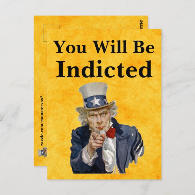 You Will Be Indicted Postcard (Front/Back)