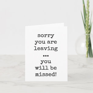 You Will Be Missed, Coworker Leaving, Goodbye Card