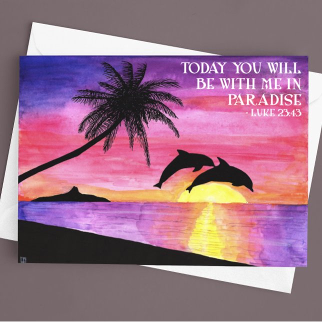You Will Be With Me In Paradise Sympathy Card (Creator Uploaded)