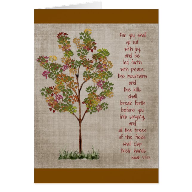 You will go out with Joy  Isaiah 55 verse (Front)