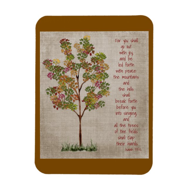 You will go out with Joy  Isaiah 55 verse  Magnet (Vertical)