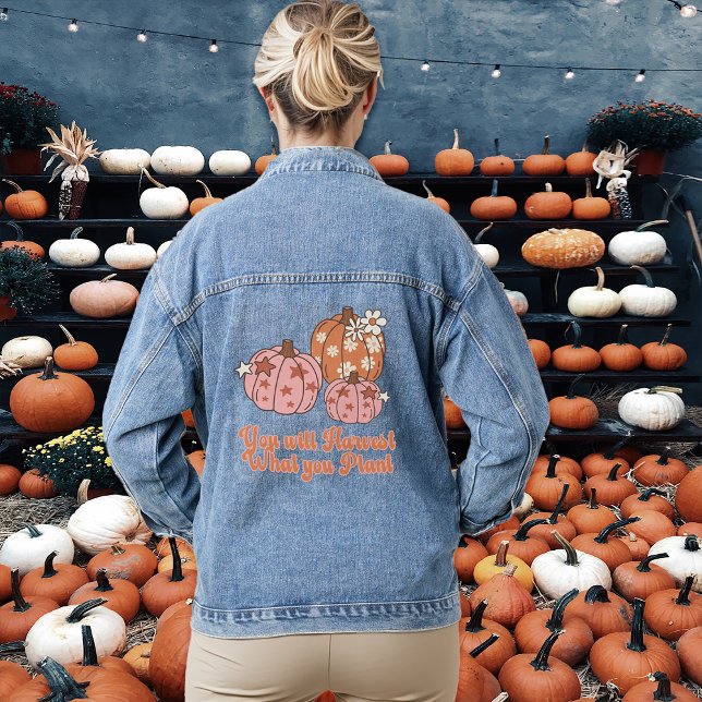 You will Harvest what you Plant Fall Clothing Denim Jacket (Creator Uploaded)