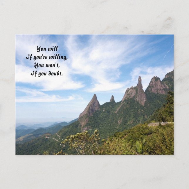 You will if you're willing postcards (Front)
