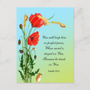 You will keep him in perfect peace postcard