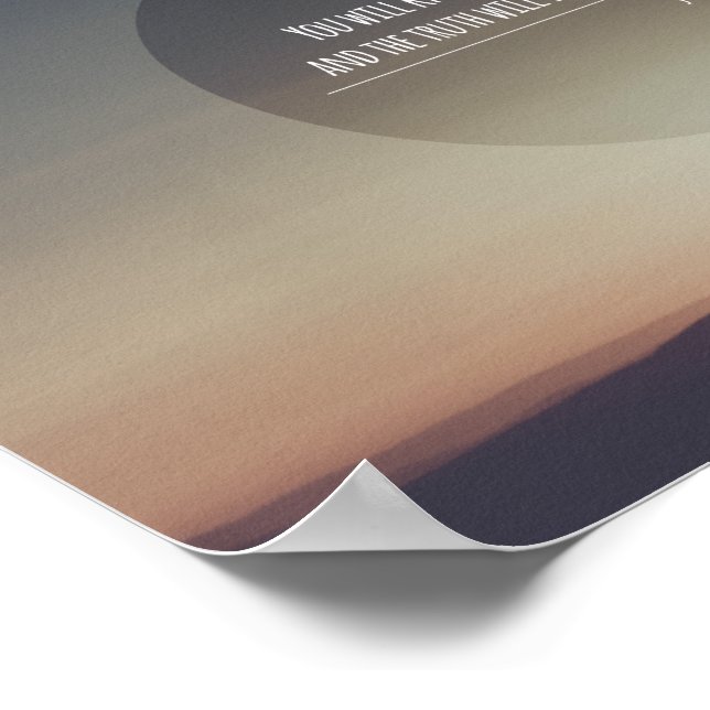 You Will Know the Truth John 8:32 Verse Poster (Corner)