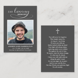You Will Never Be Forgotten Photo Funeral Card